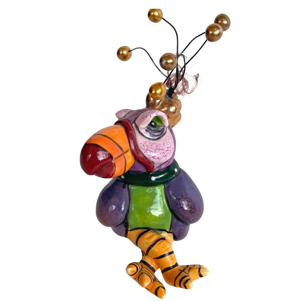 SWAK Ceramic Shelf Sitter by Lynda Corneille (2004) – "Flossie" Toucan